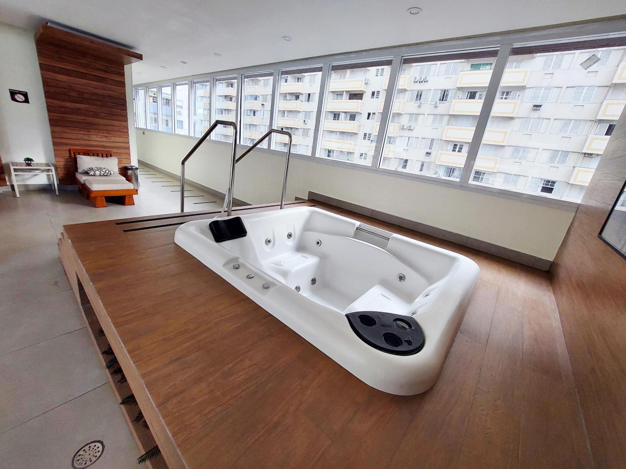 Book Santos - Condominio Unlimited - Apartamento Com Vista Mar E Apartamento Com Vista Piscina المظهر الخارجي الصورة