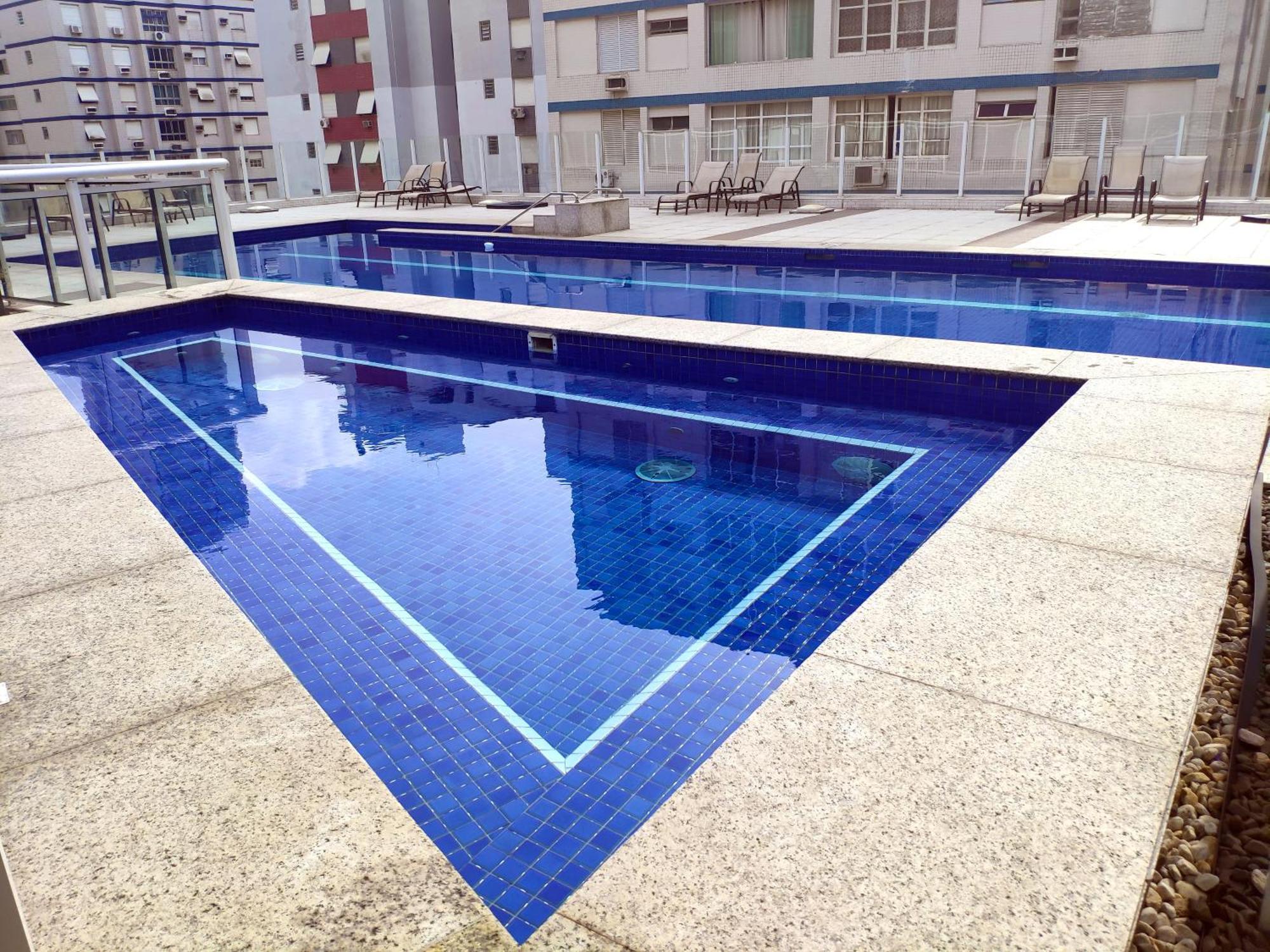 Book Santos - Condominio Unlimited - Apartamento Com Vista Mar E Apartamento Com Vista Piscina المظهر الخارجي الصورة